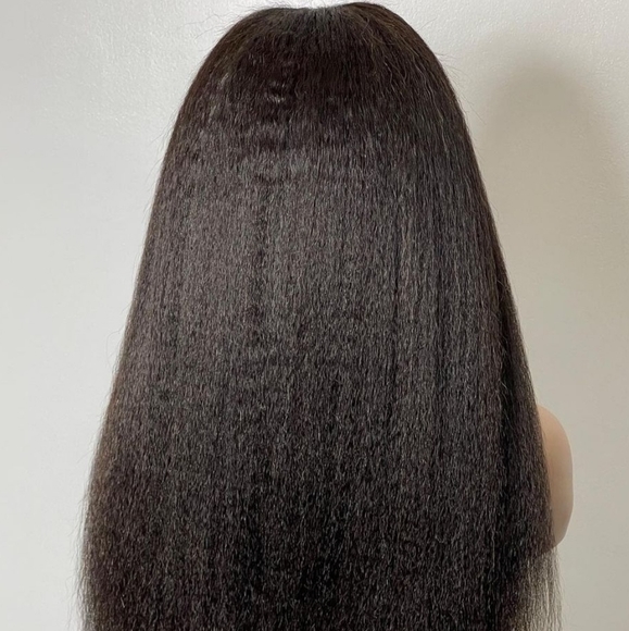 Kinky straight closure human hair wig 4x4 closure. - Picture 3 of 4
